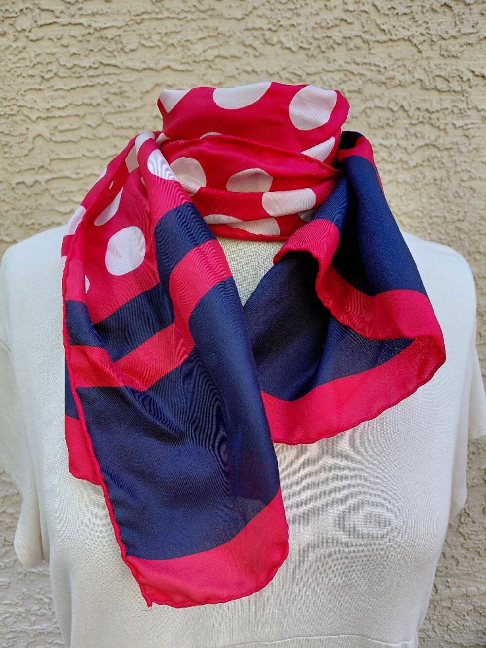Vintage Red, White, and Blue Rectangular Scarf